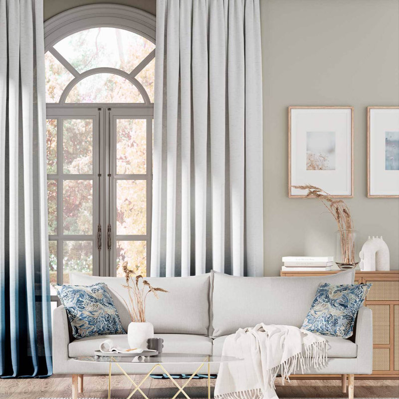 Tranquil Fabric, Sky/Chalk