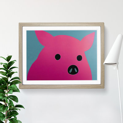 Pig Modern Abstract - Single Picture Frame Print