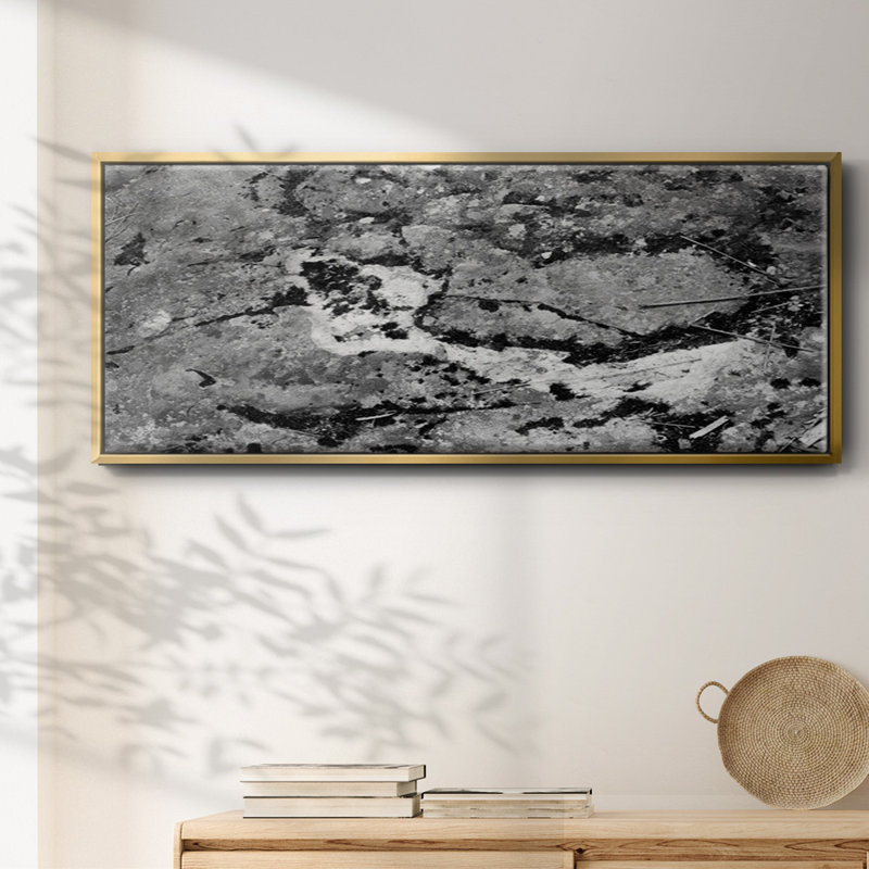 Found Textures XIV- Framed Canvas, 20" H x 50" W
