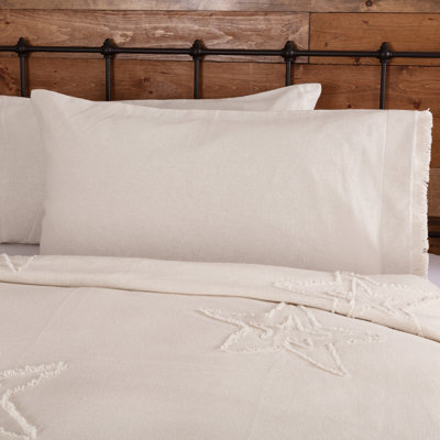Taie d'oreiller 100% coton à densité de tissage 136 Burlap Natural
