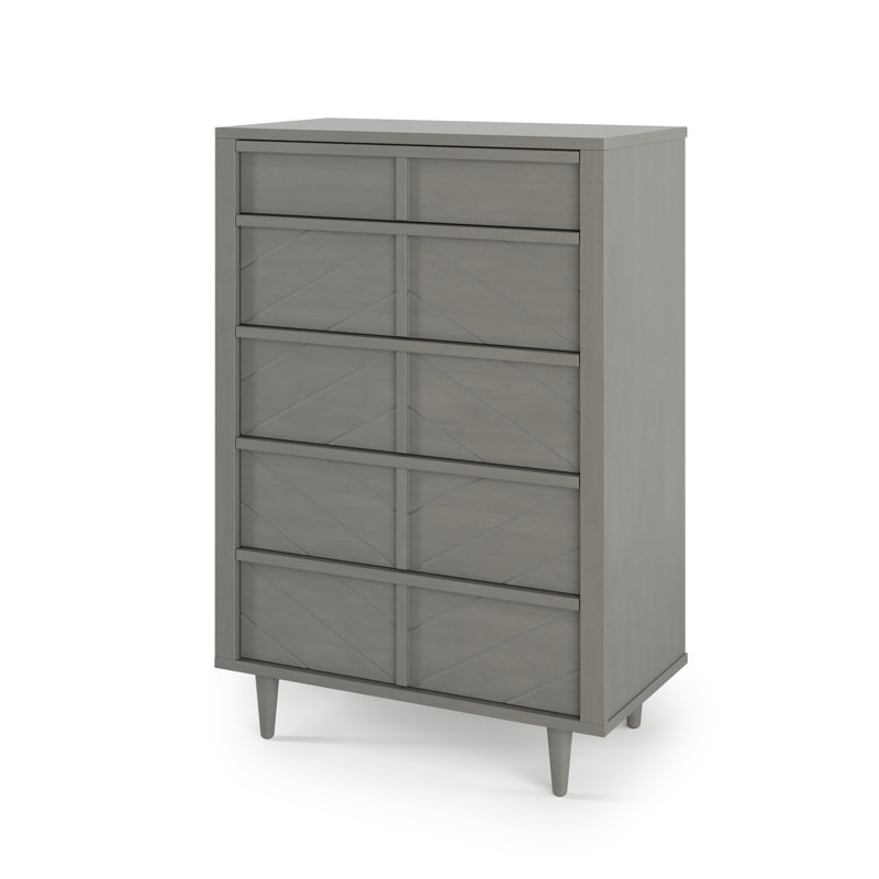 Surrey Hill 33" Wide 5 Drawer Chest, Lunar Gray