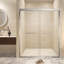 Porte de douche coulissante double en aluminium durable avec caractéristiques de sécurité-131675914-131675916