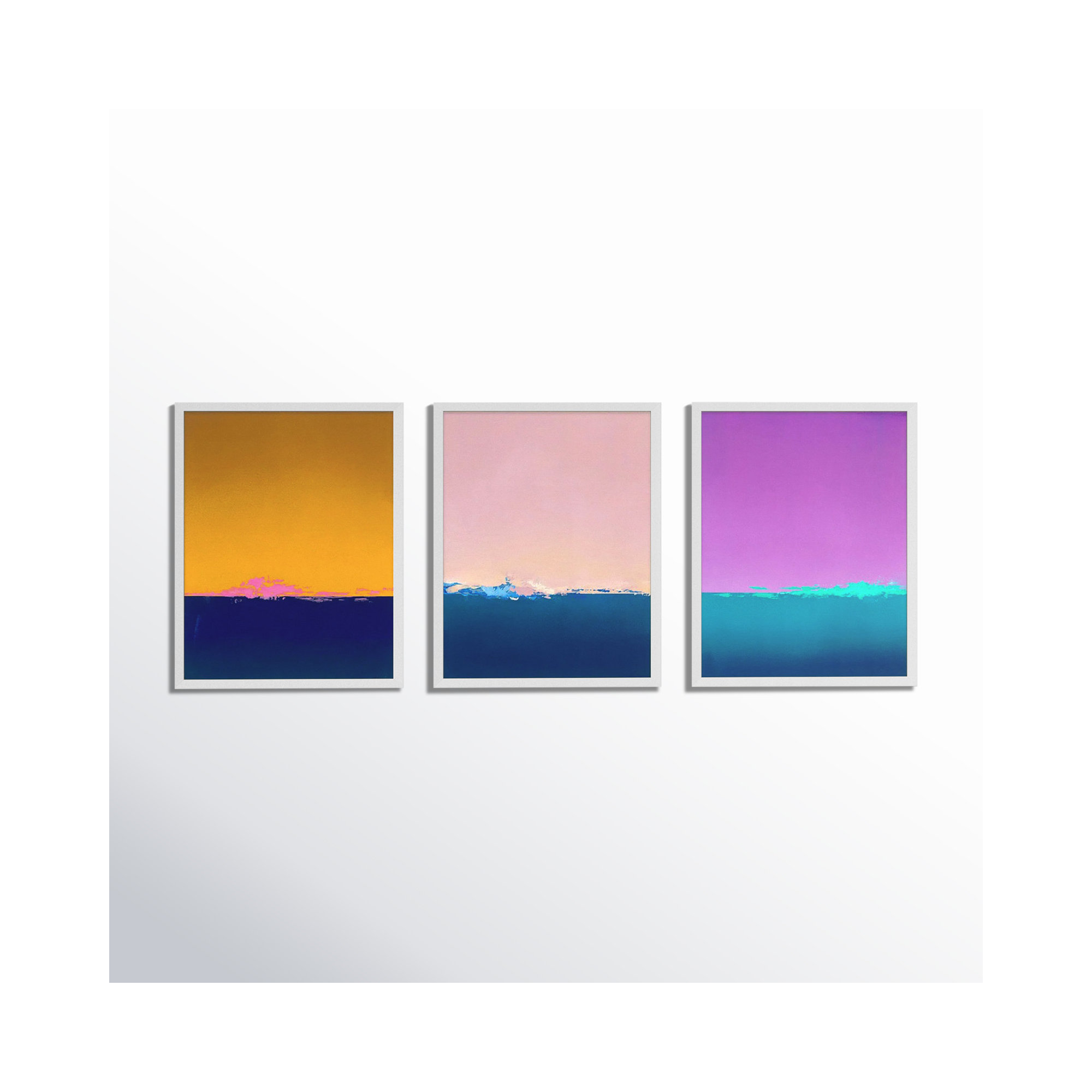 Horizon by Lee Lessem, 20" H x 16" W x 1.25" D, White