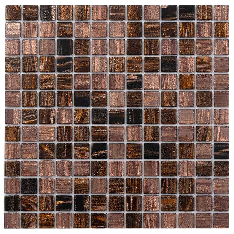 Mingles 0.8" x 0.8" Glass Grid Mosaic Wall & Floor Tile