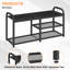3-Tier Asymmetric Shoe Rack - Black