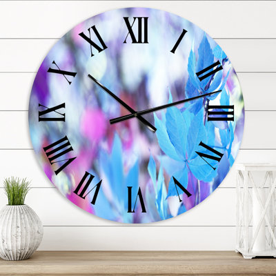 Horloge murale rétro Vintage Autumn Leaf I