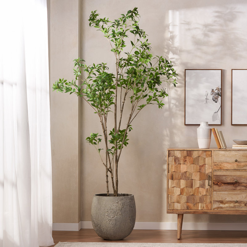 94.5'' Faux Eucalyptus Tree in Planter