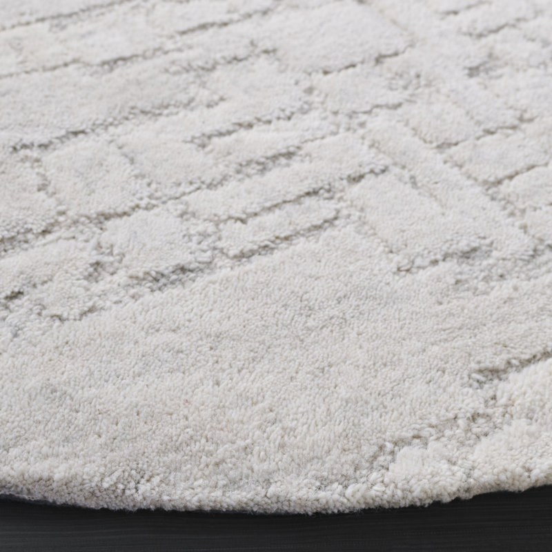 Harvest 102 Hand Tufted Wool; Cotton Abstract Rug, Round 6'
