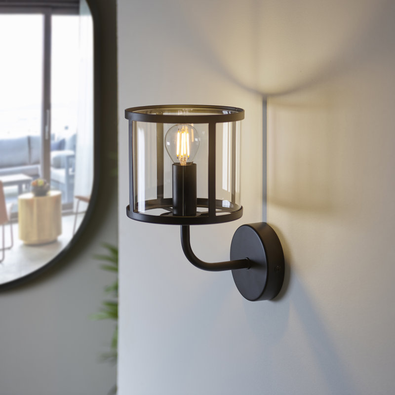 Angelyca Steel Armed Sconce, Matt Black