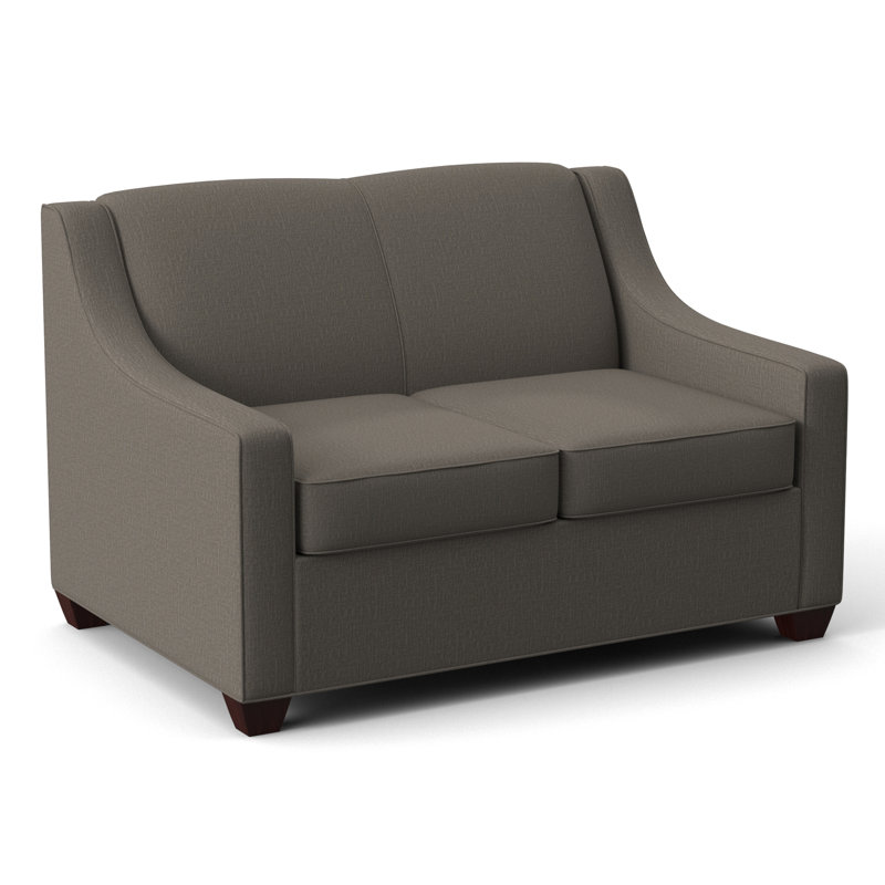 Phillips 52" Square Arm Loveseat with Reversible Cushions, Empire Mahogany, Ridgecrest Midnight