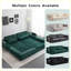 Canapé modulaire pliable Castle PlayCouch, siège à conception créative à extension instantanée avec siège central et latéral pour salon, chambre à coucher, vert