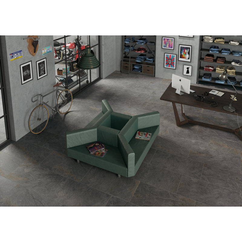 Milestone Moon 24 in. x 47 in. Matte Porcelain Floor and Wall Tile (15.5 sq. ft./Case), Gray