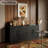 Black Wide Sideboard with 4 Door