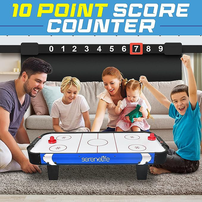 SereneLife 40'' 2 -Player MDF Push/Nok Hockey with Manual Scoreboard