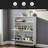 Farmhouse Shoe Storage Cabinet With Barn Door Design, Shoe Organizer With 2 Flip Drawers, Freestanding Narrow Shoe Rack Cabinet With Open Storage For Entryway,Foyer,Hallway-770752301