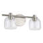 Éclairage pour meuble-lavabo en nickel brossé 2 lumières avec abat-jour en verre transparent 15 po Craigsville-787018206-787018202