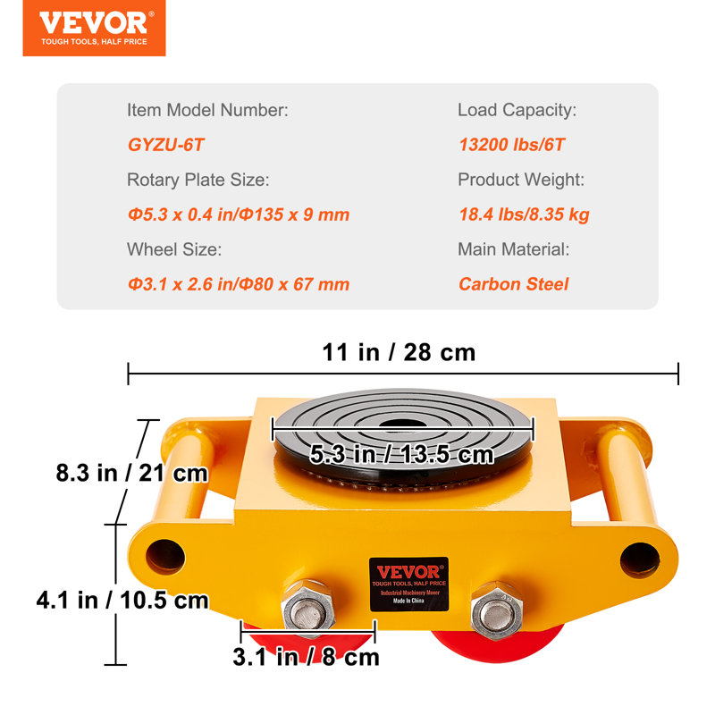 13200 Lb. Capacity Platform Dolly
