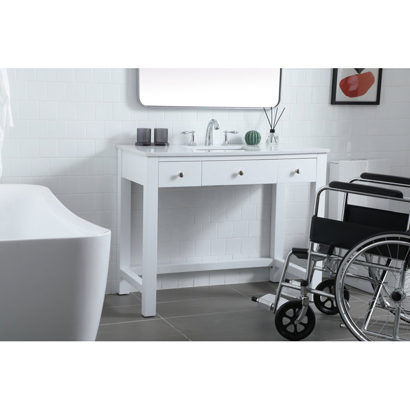 Ensemble de meuble-lavabo simple 42 po Hudson, Blanc