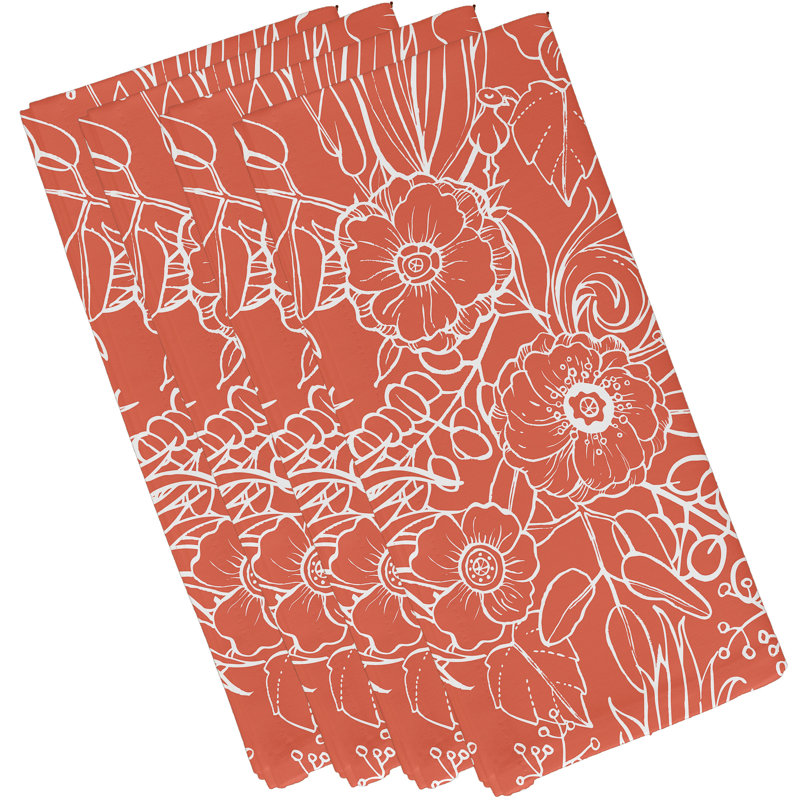 Ensemble de serviettes 4 pièces Marlow, Rouge-orange