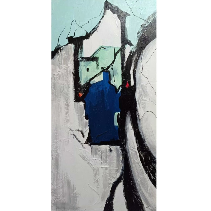 En attente - Art abstrait | Acrylique sur toile tendue | Par Vinit Pravin Mistry