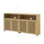 63" Mid Century Modern Rattan Sideboard Buffet Cabinet With Storage-2014920160