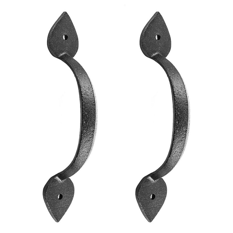 Black Door Pull Handle Wrought Iron Rust Resistant Renovators Supply