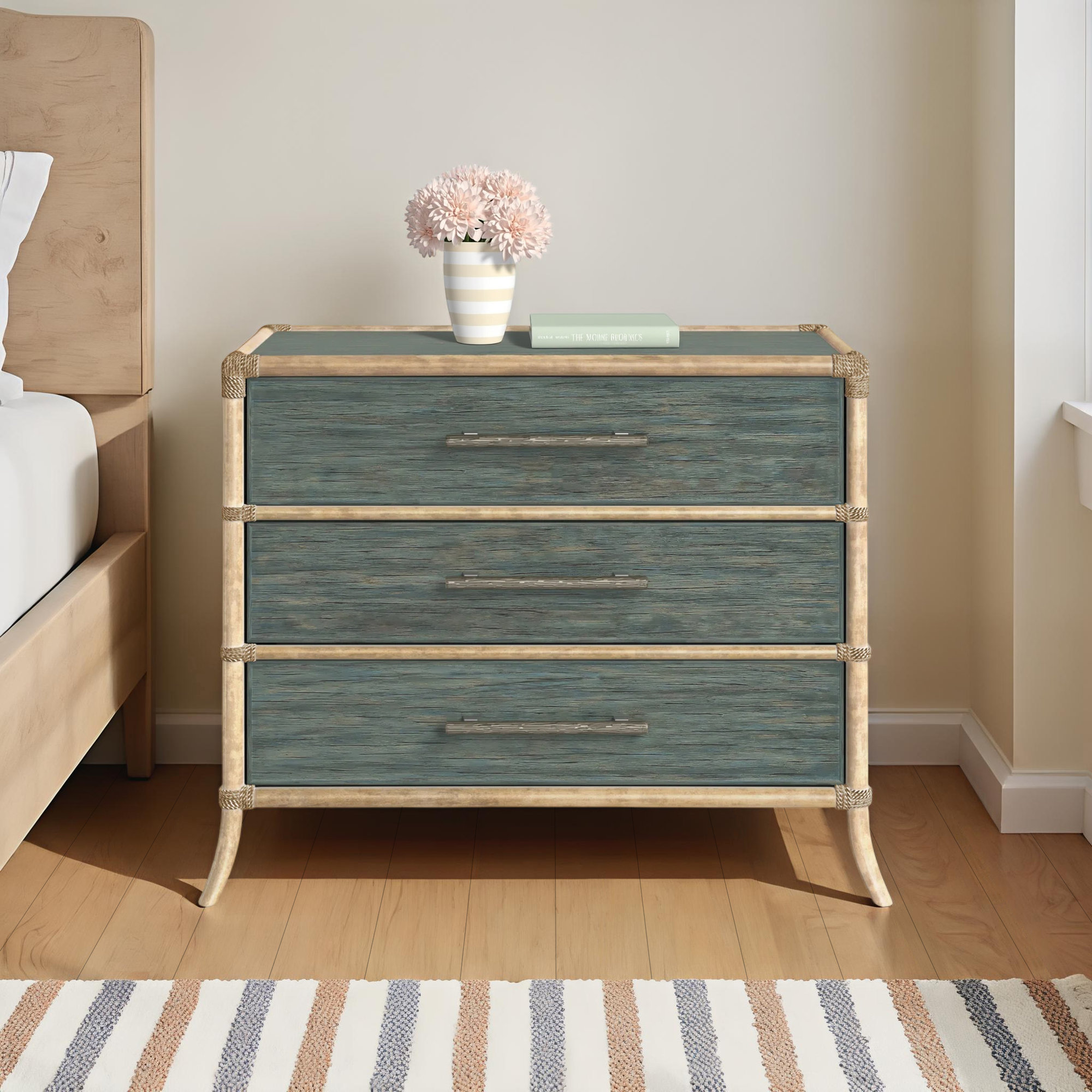 Retreat 3 - Drawer Nightstand, Blue