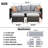 Kaniha Premium All-Weather Wicker 3 - Person Patio Conversation Set with Cushions-1405326927
