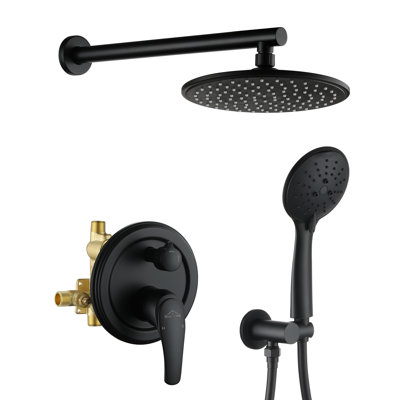 Système de douche mural complet avec valve brute