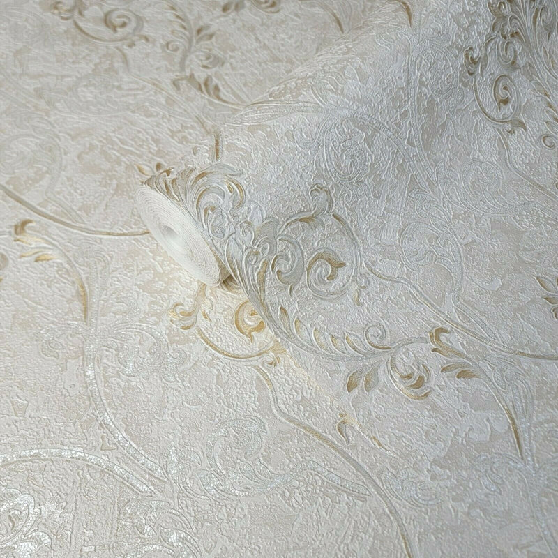 Papier peint Harper-Rose, Ivoire / blanc / beige