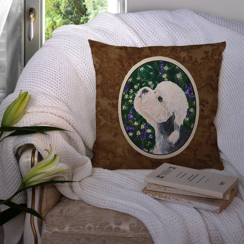 Coussin décoratif intérieur/extérieur dandie dinmont terrier