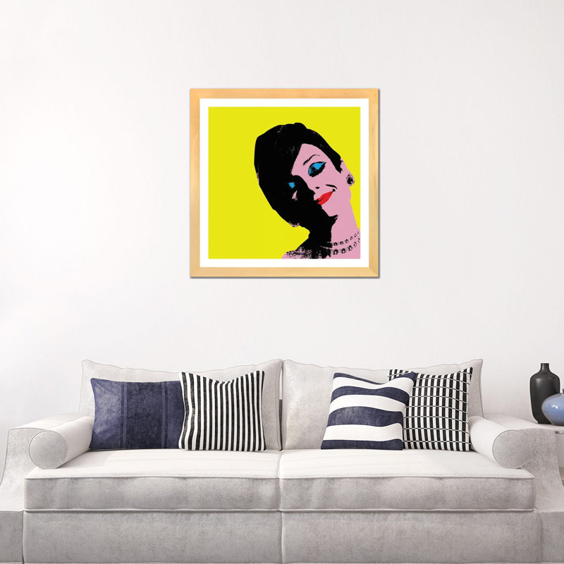 « Audrey Hepburn DOTS » par radio Days-impression d’art graphique, Blanc, H 24 po x l 24 po x P 1 po