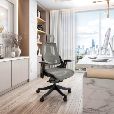 Fauteuil de direction gris ergonomique