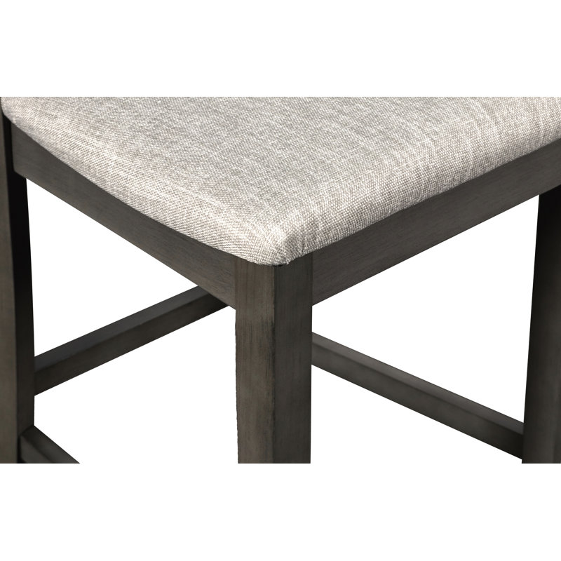 Ziemer 2 - Person Solid Wood Top Four Leg Dining Set, Gray