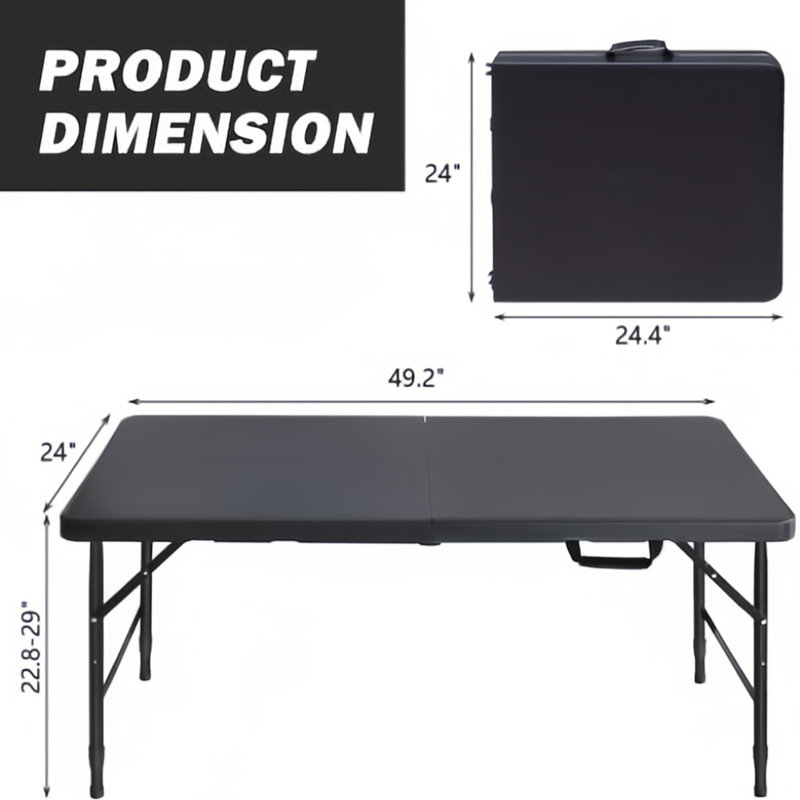 124.97cm Adjustable Folding Table