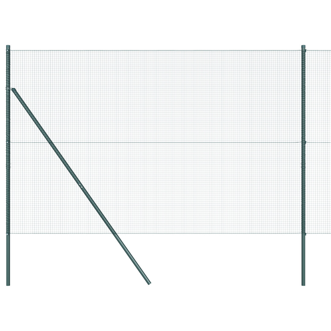 Vidaxl Welded Wire Fence With 7 Posts Steel