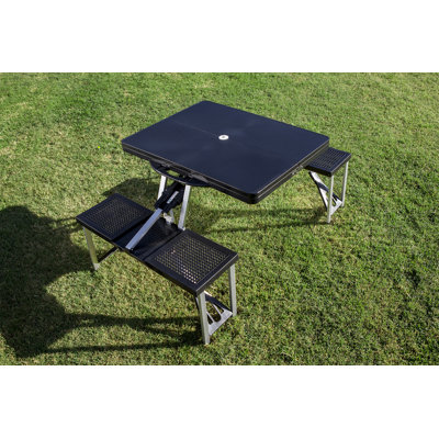 Fernando Outdoor Picnic and Camping Portable Table with Umbrella Hole