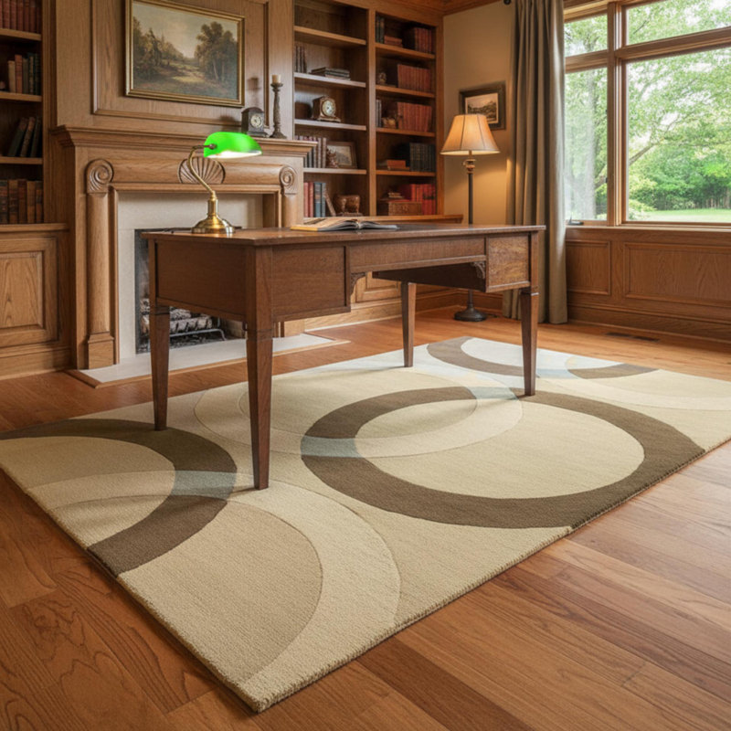 Bense Garza Tan Area Rug, Beige/Blue/Brown/Cream, Rectangle 7'9" x 10'6"