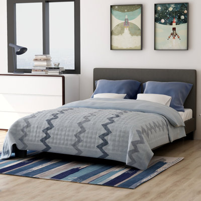 Keilianys Upholstered Low Profile Platform Bed