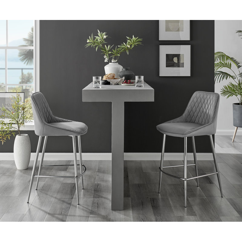 Tabouret de bar Jute Luxury, Gris