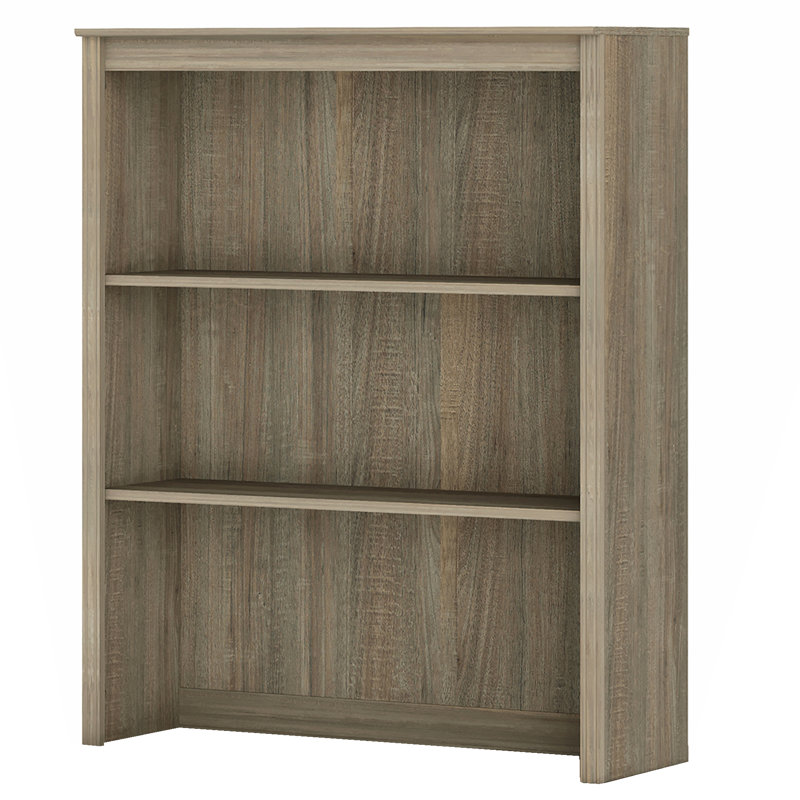 Bibliothèque Scarlett Grey Wash avec 2 tablettes ouvertes, l 33,9 po, Gris délavé