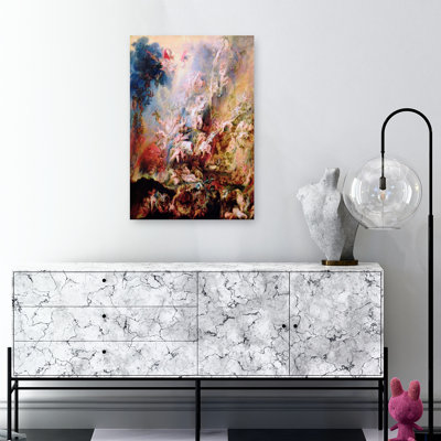 The Fall Of The Damned Classic Colorful Contemporary Orchid Wall Art Print by Peter Paul Rubens - 1 Piece Wrapped Canvas Wall Art