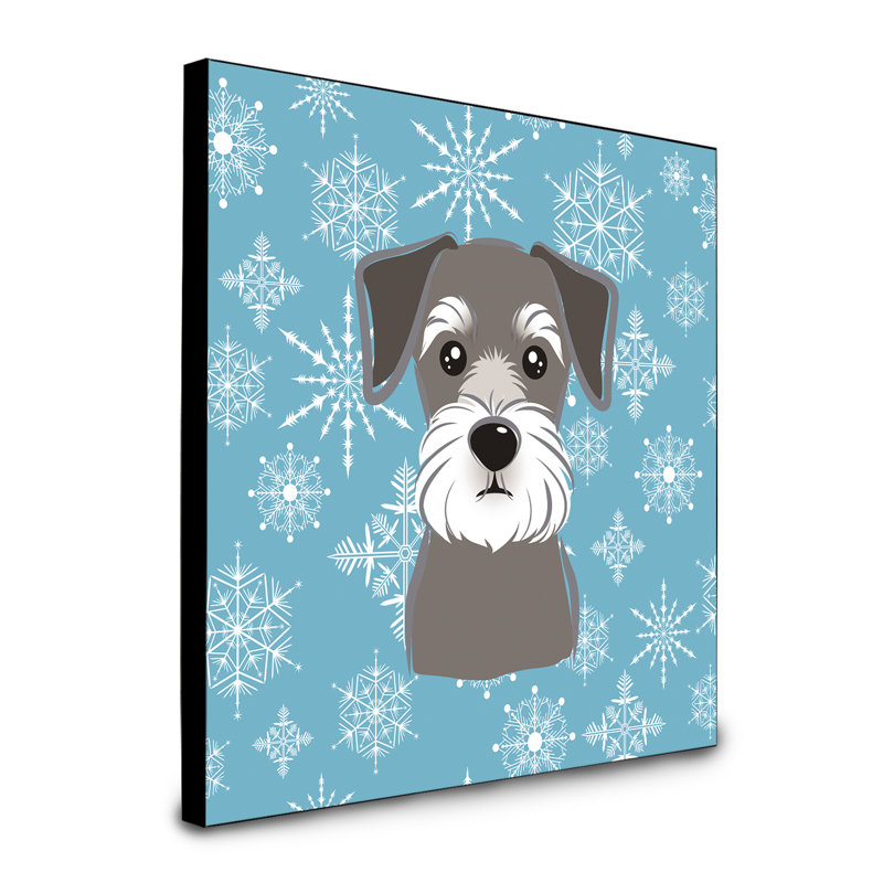 Panneau mural d’art flocon de neige Loula, Schnauzer