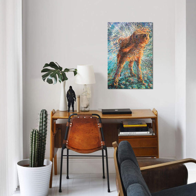 «Beaded Thread» par Iris Scott, impression sur toile tendue, H 12 po x l 8 po x P 0,75 po, Pas de tapis, Toile tendue