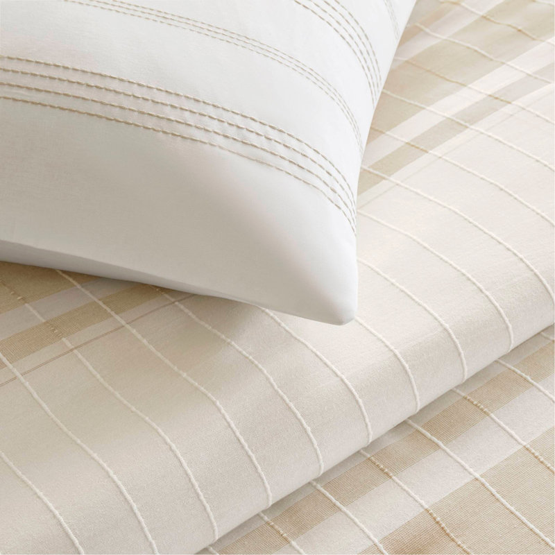 Ensemble de couette 5 pièces en coton jacquard pour lit King/Cal King
