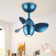 18" Small Ceiling Fan with Light and Remote for Kids Room