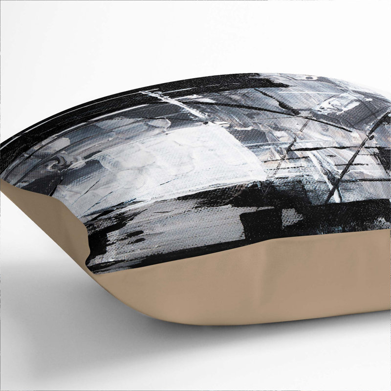 Abstract Square Throw Cushion, 55 x 55 cm, Stone