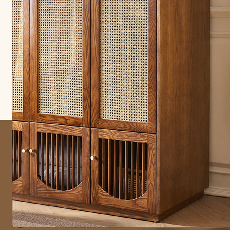 Armoire-penderie en rotin à grande capacité, H 78,74 po x l 47,44 po x P 23,82 po