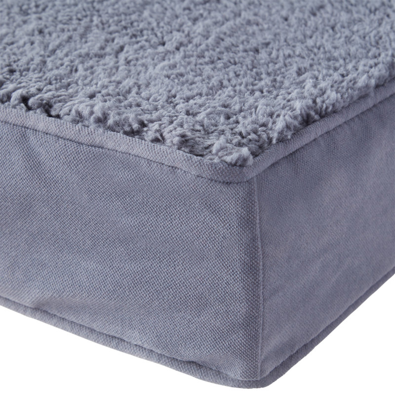 Lit pour chien avec coussin de soutien, Moyen (l 42 po x P 30 po x H 4 po), Acier bleu