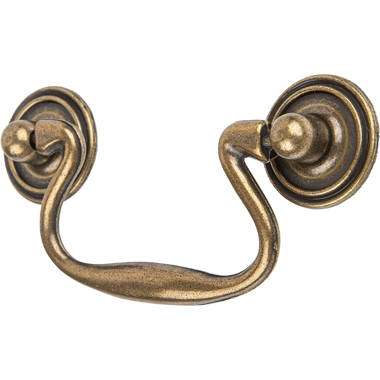 4655AB by Hardware Resources - 128 mm Center-to-Center Brushed Antique Brass  Arched Kingsport Cabinet Pull